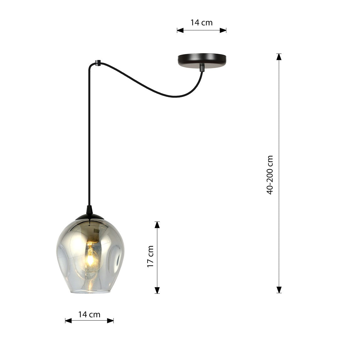 Level 1 pendant light black/graphite
