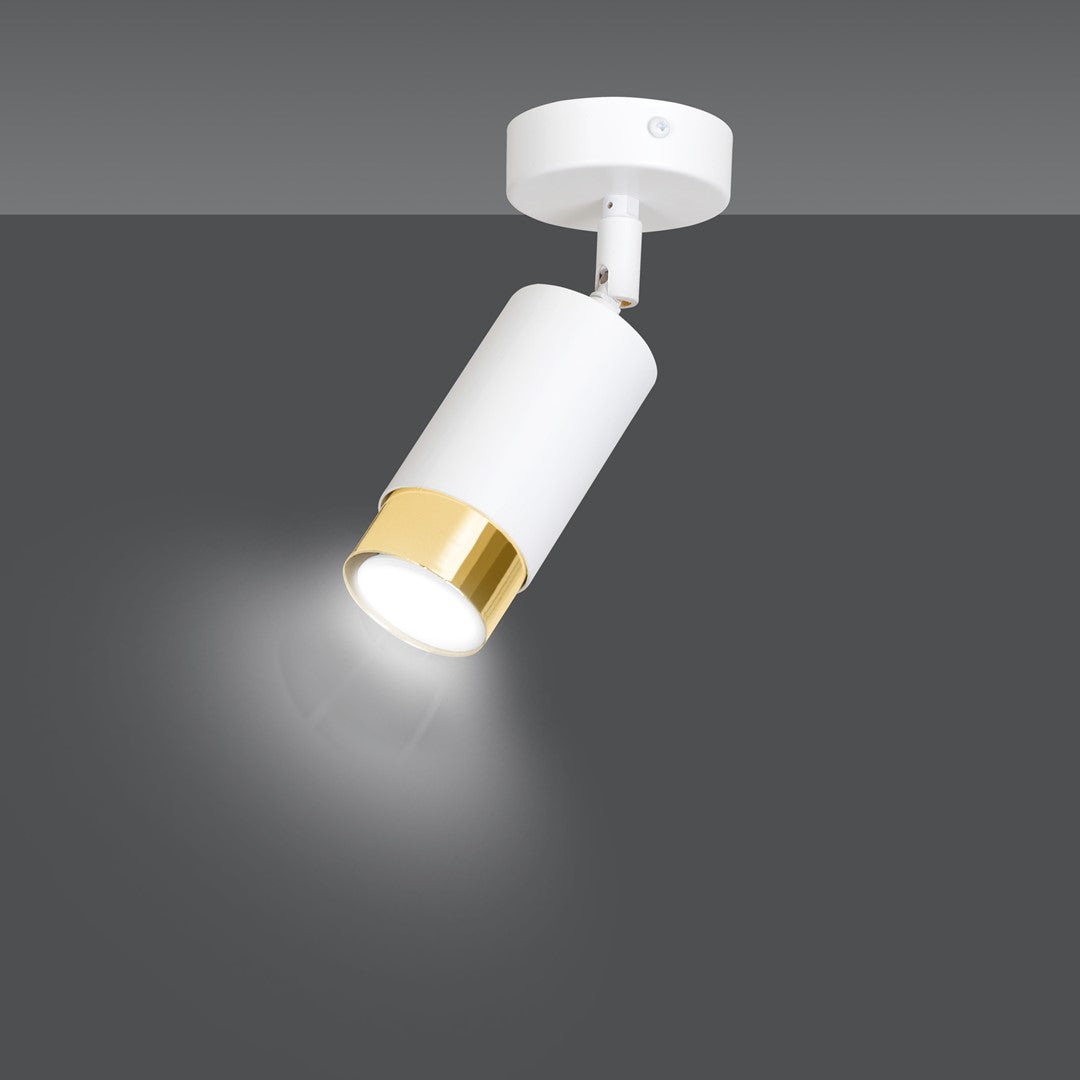 Hiro 1 ceiling spotlight white/gold