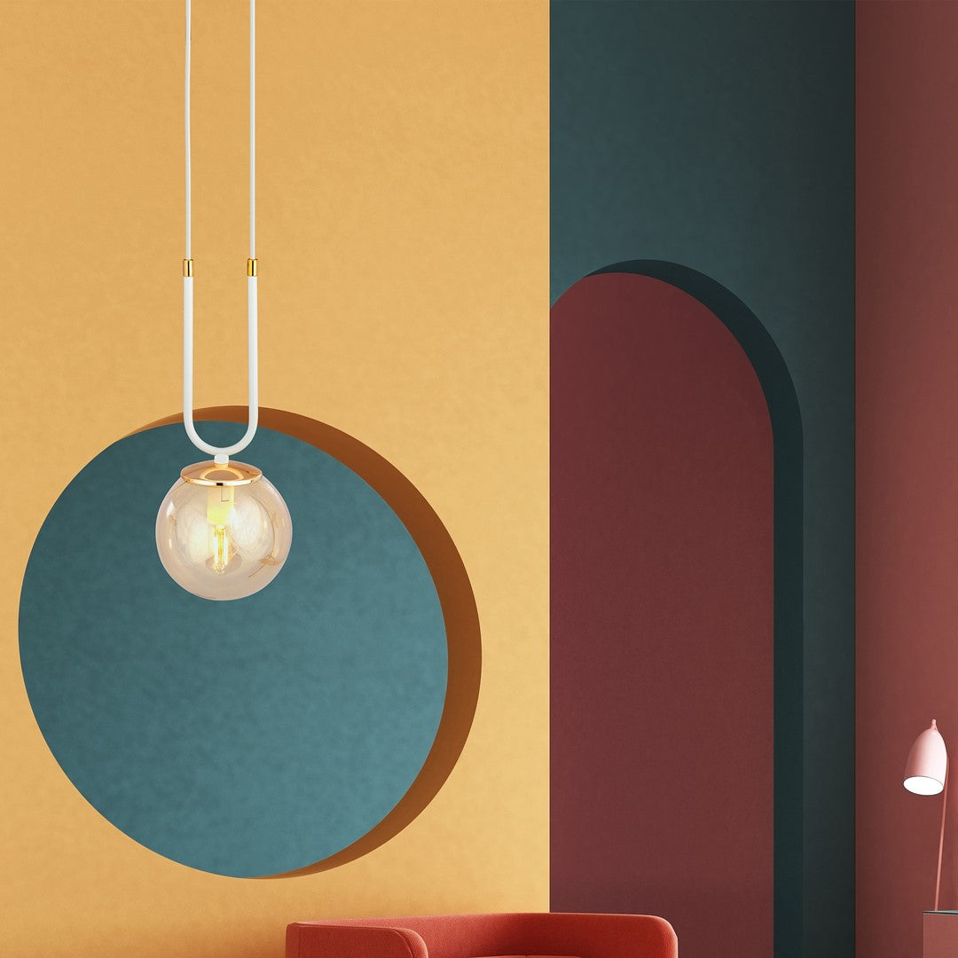 Glam 1 pendant light white/amber