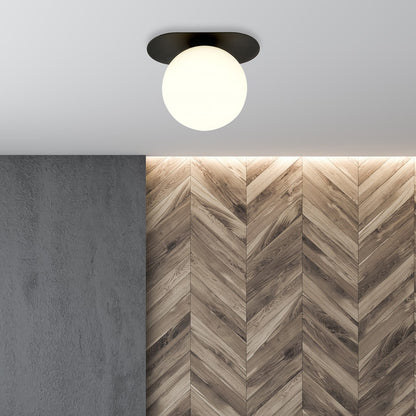 Plaza 1 ceiling lamp black/opal