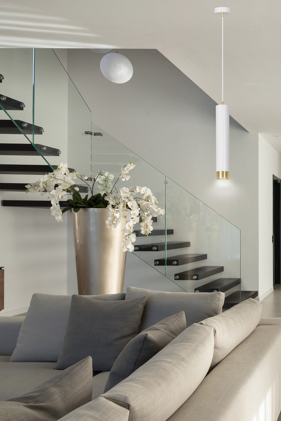 Kibo 1 pendant light white/gold