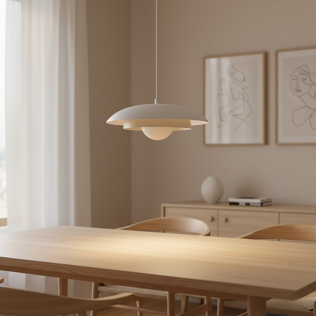 Skin 1 pendant light white/mocha