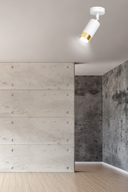 Hiro 1 ceiling spotlight white/gold