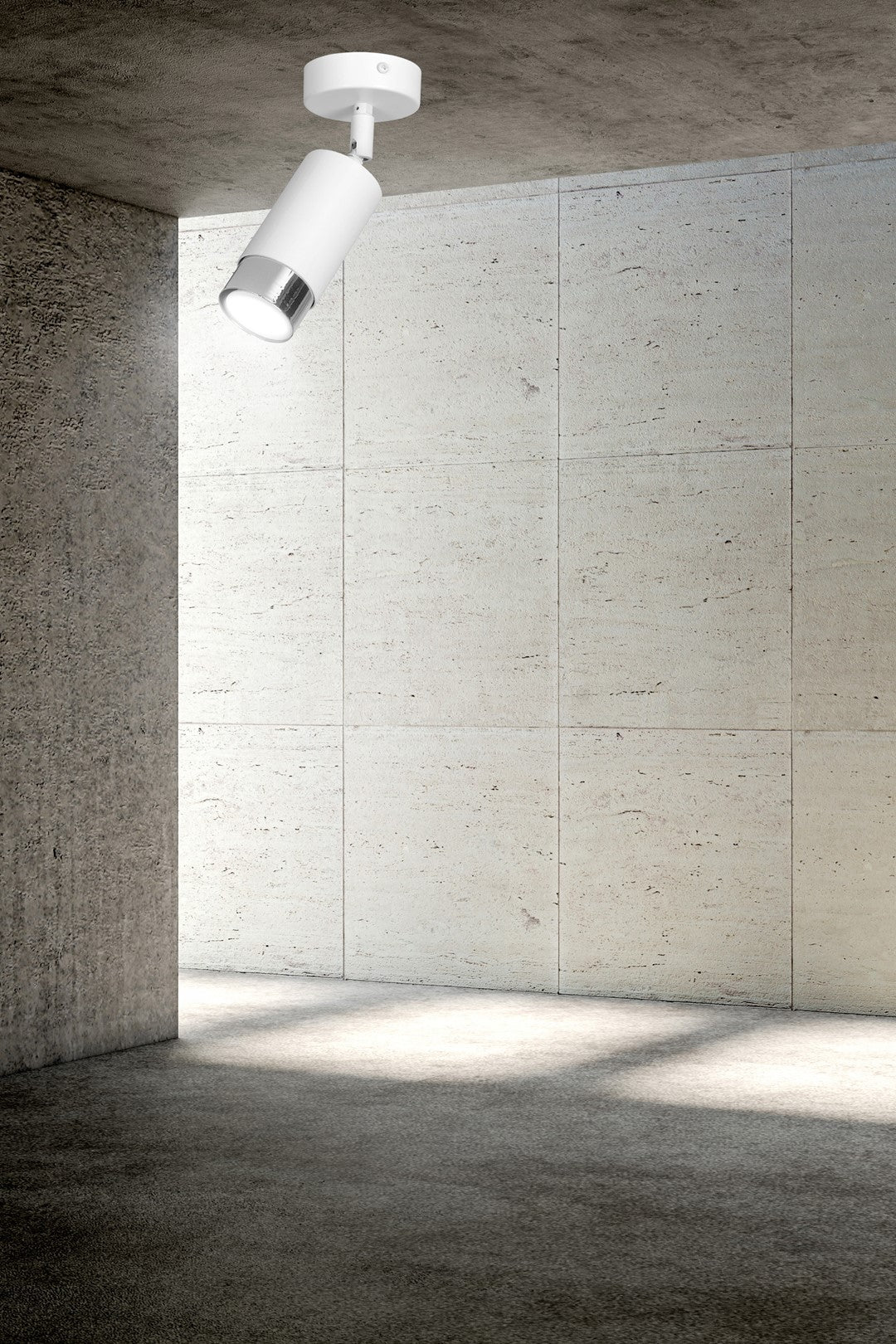Hiro 1 ceiling spotlight white/chrome