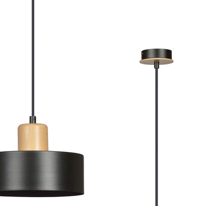 Torin 1 pendant light black