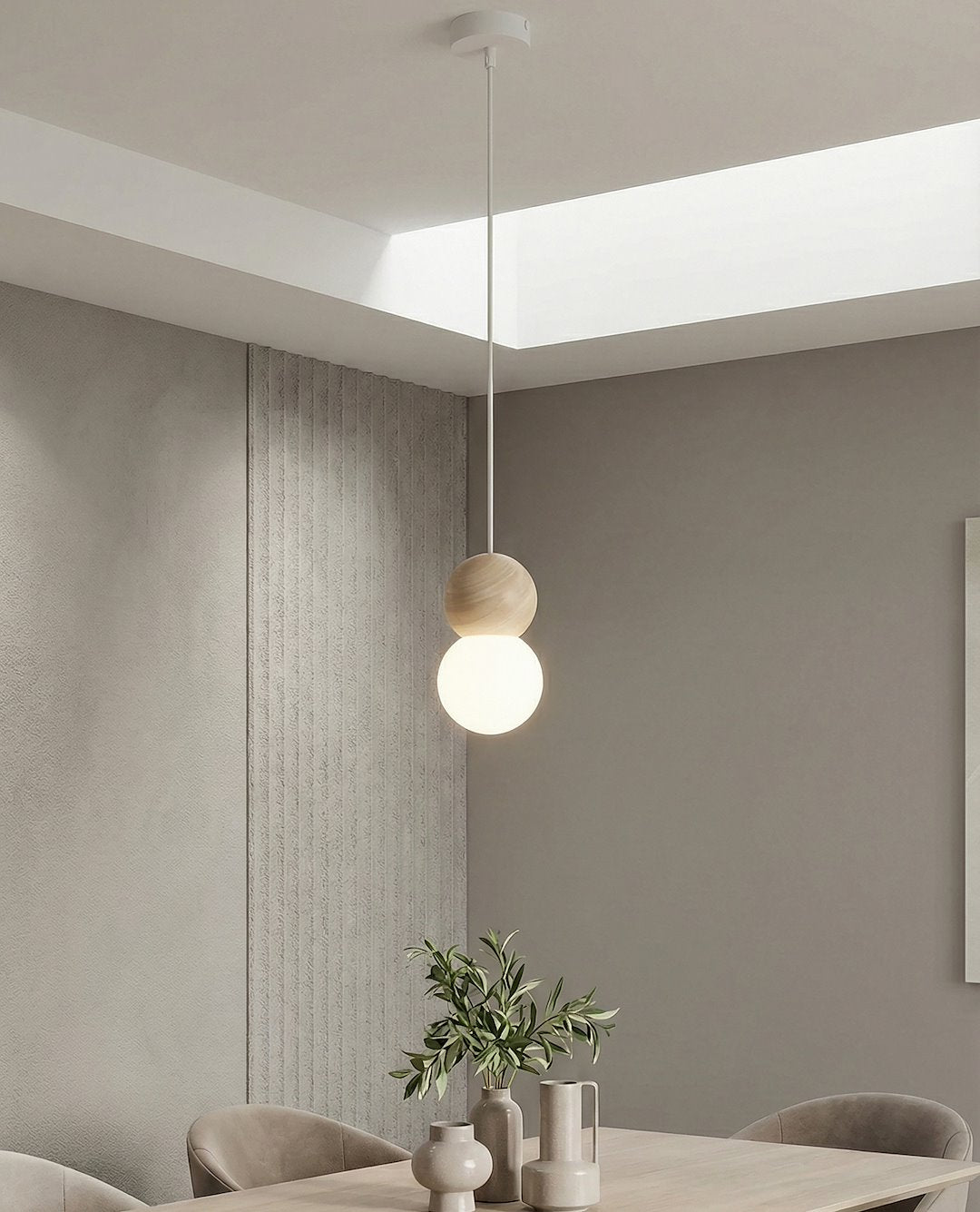 Loop 1 pendant light white