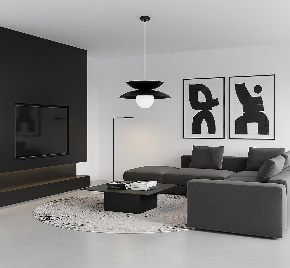 Nagoya 1 pendant light black