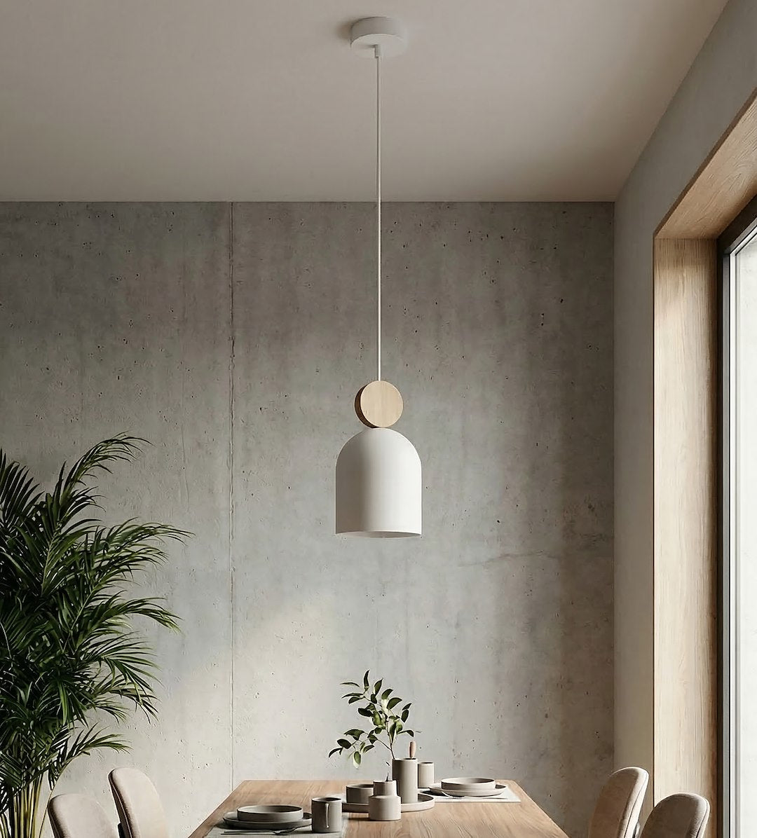 Mesi 1 pendant light white