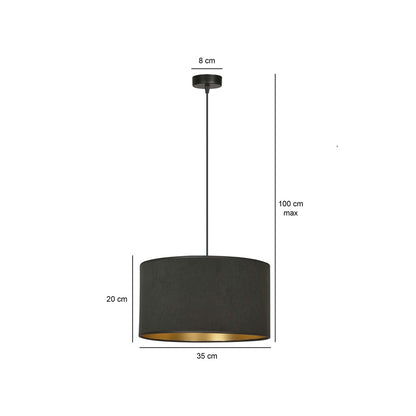 Hilde 1 pendant light black