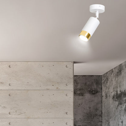 Hiro 1 ceiling spotlight white/gold