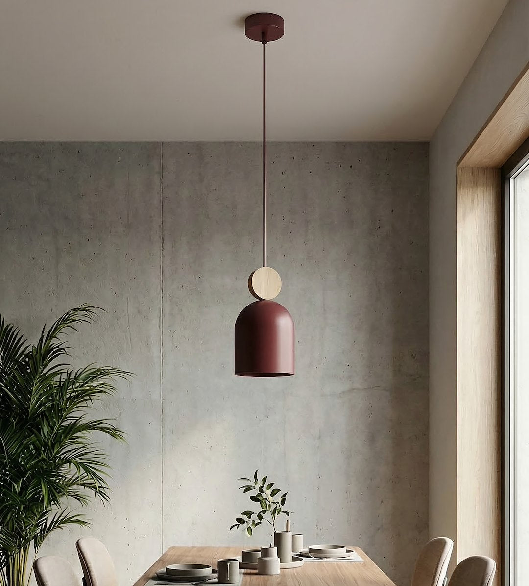 Mesi 1 pendant light burgundy