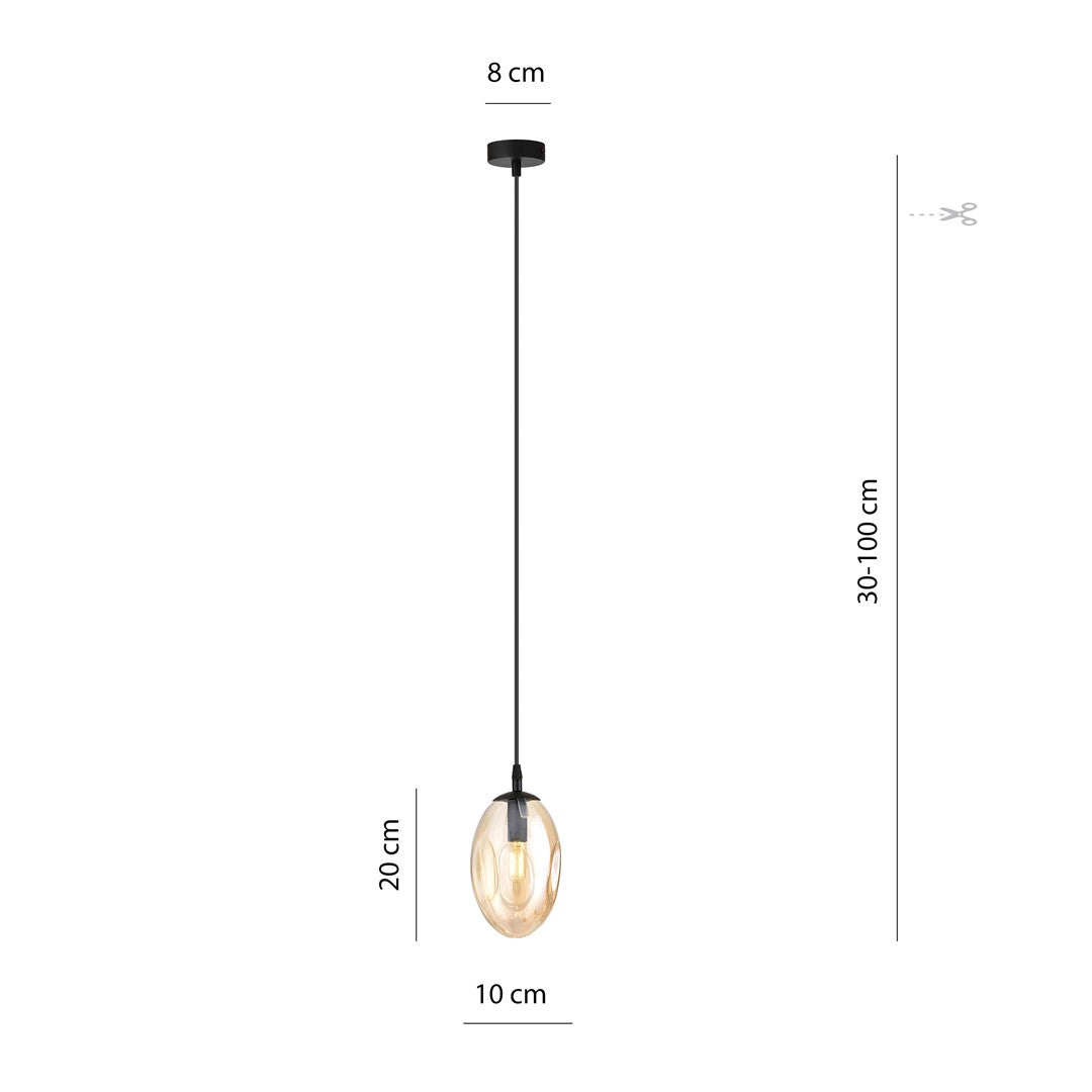 Astral 1 pendant light amber