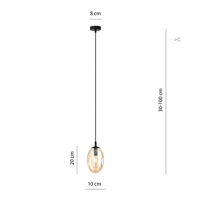 Astral 1 pendant light amber