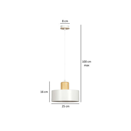 Torin 1 pendant light white