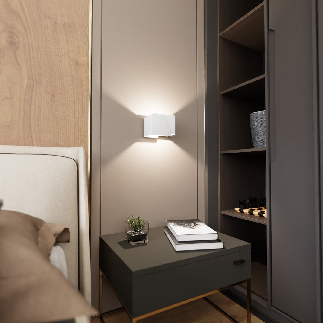 Frost wall lamp white