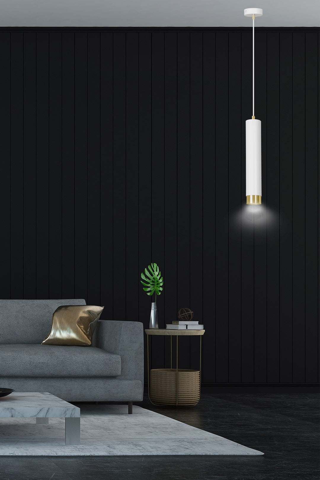 Kibo 1 pendant light white/gold