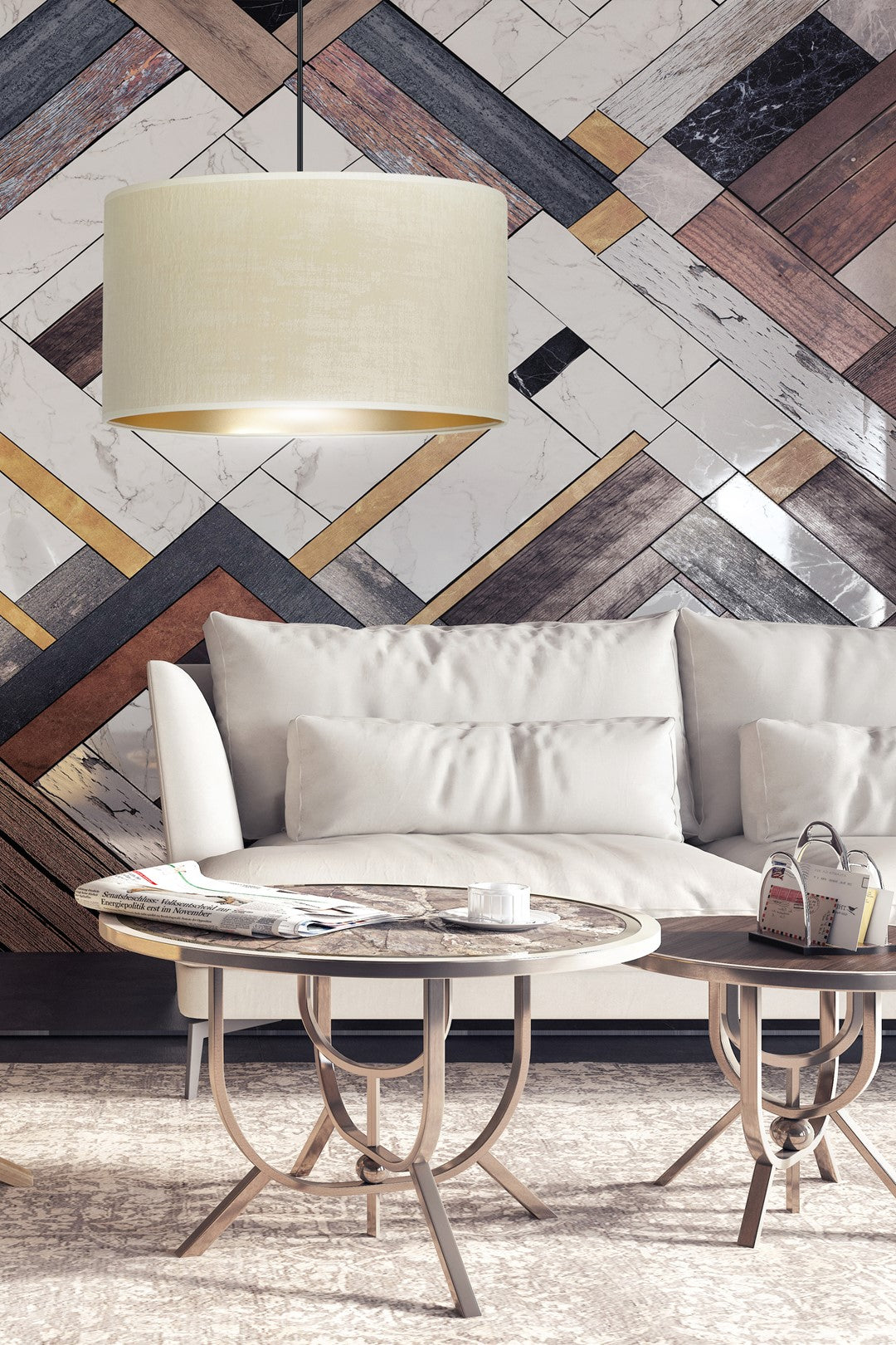 Hilde 1 pendant light white