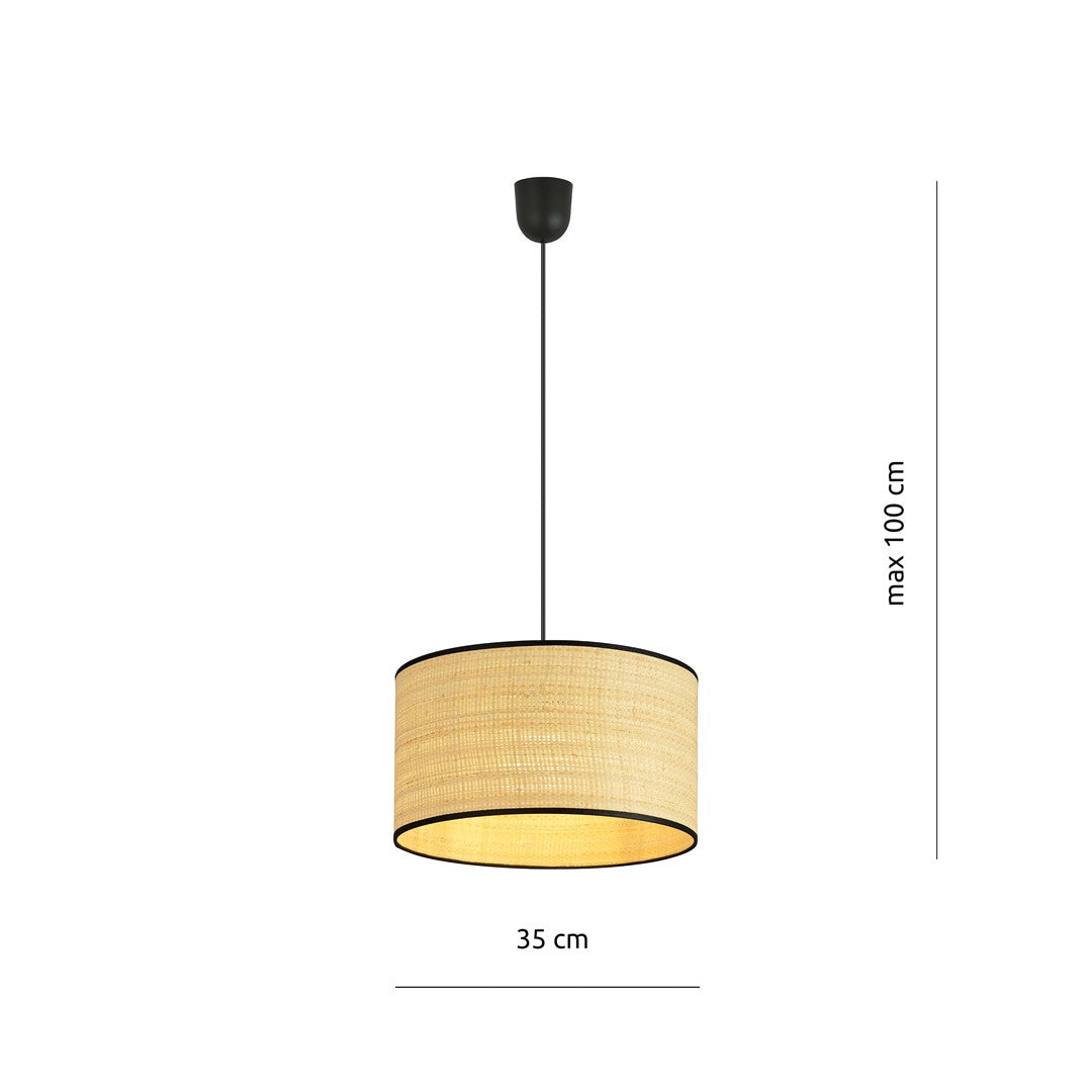 Aston 1 pendant light rattan