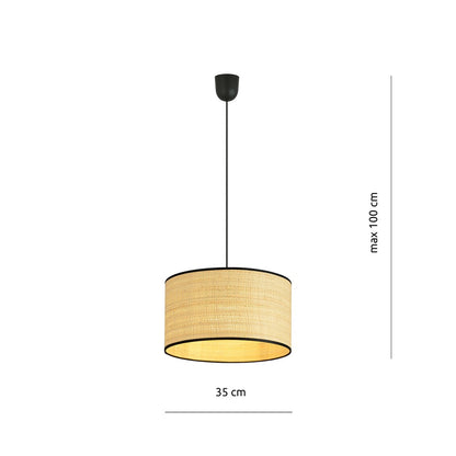 Aston 1 pendant light rattan