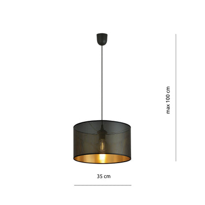 Aston 1 pendant light black/gold