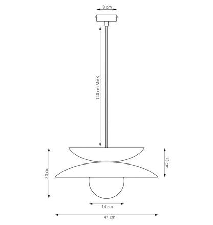Nagoya 1 pendant light black