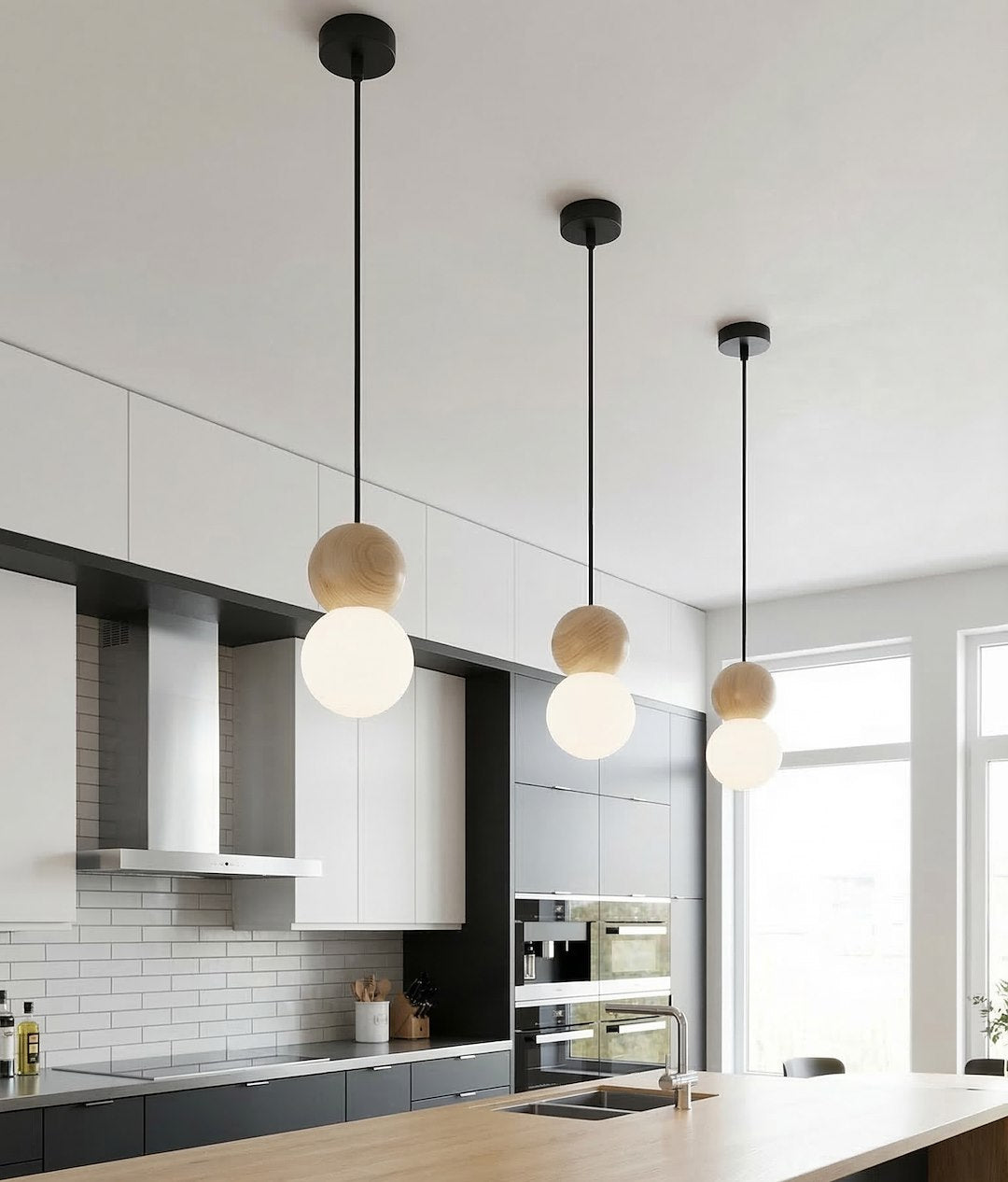 Loop 1 pendant light black