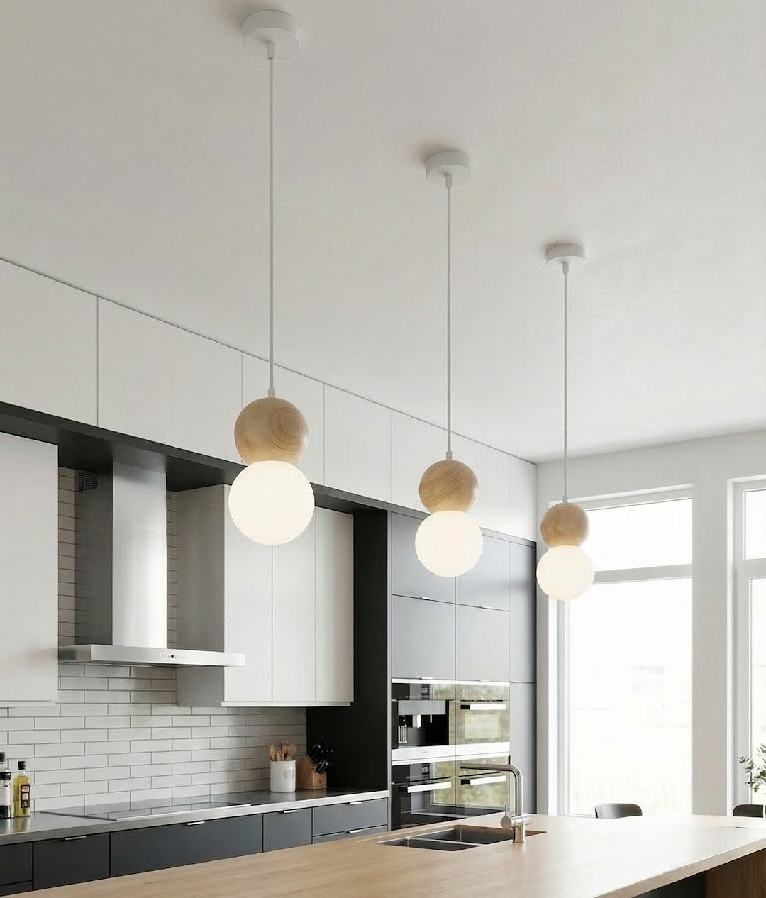 Loop 1 pendant light white