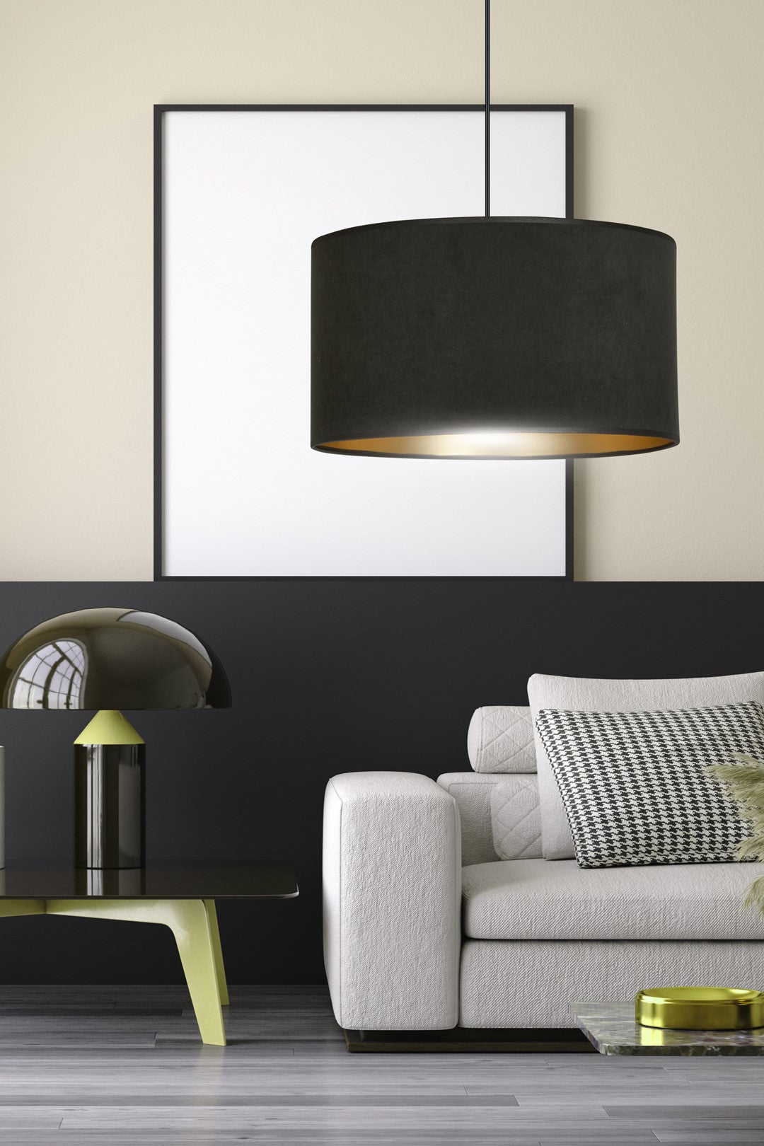 Hilde 1 pendant light black