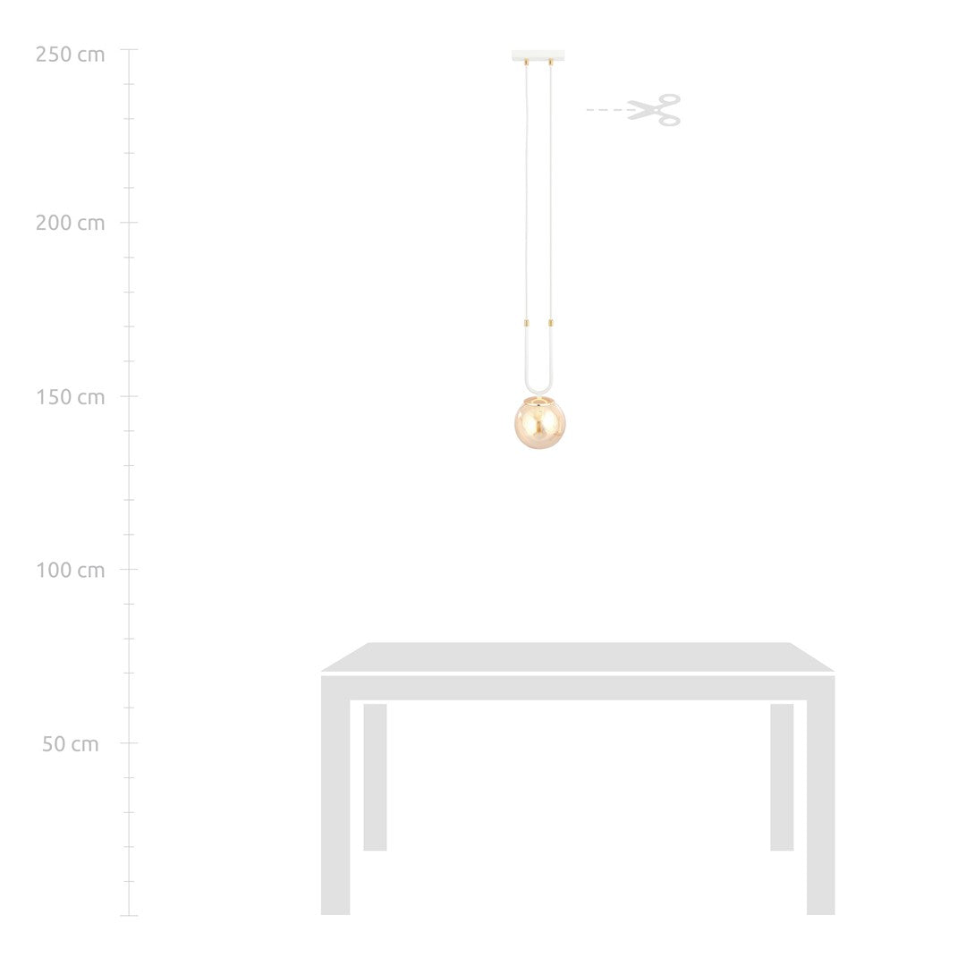 Glam 1 pendant light white/amber