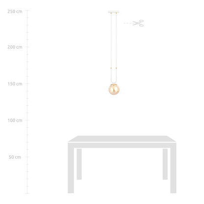 Glam 1 pendant light white/amber