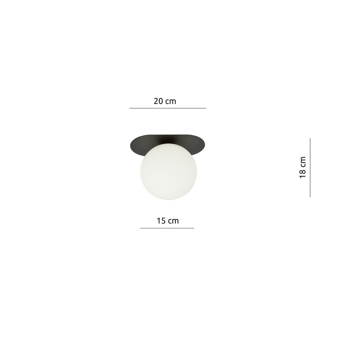 Plaza 1 ceiling lamp black/opal