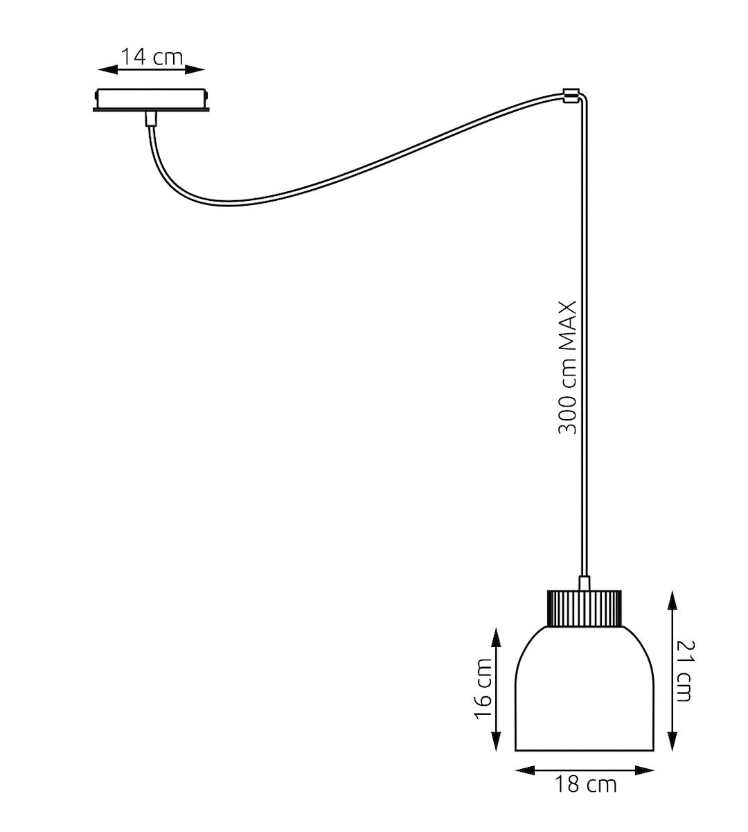 Kru 1 pendant light black