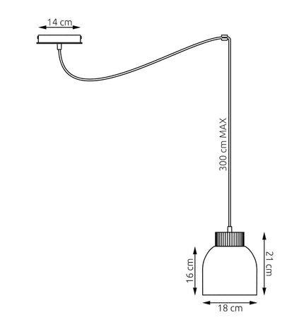 Kru 1 pendant light black