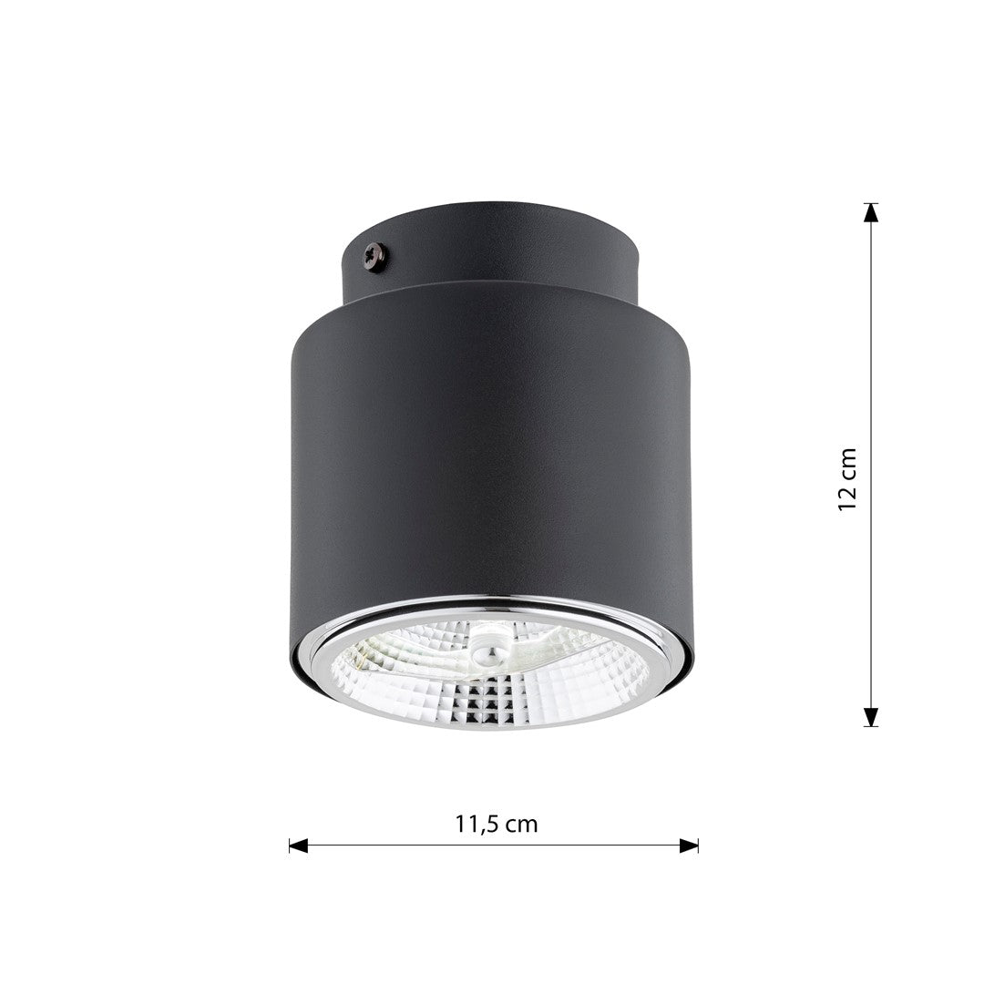 Nano 1 ceiling spotlight black