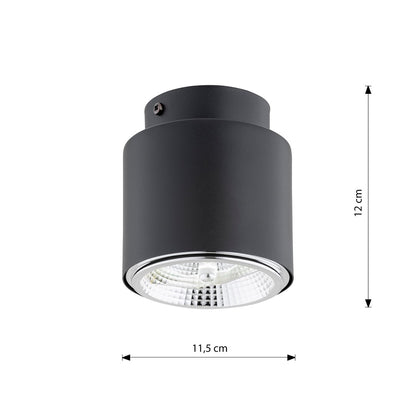 Nano 1 ceiling spotlight black