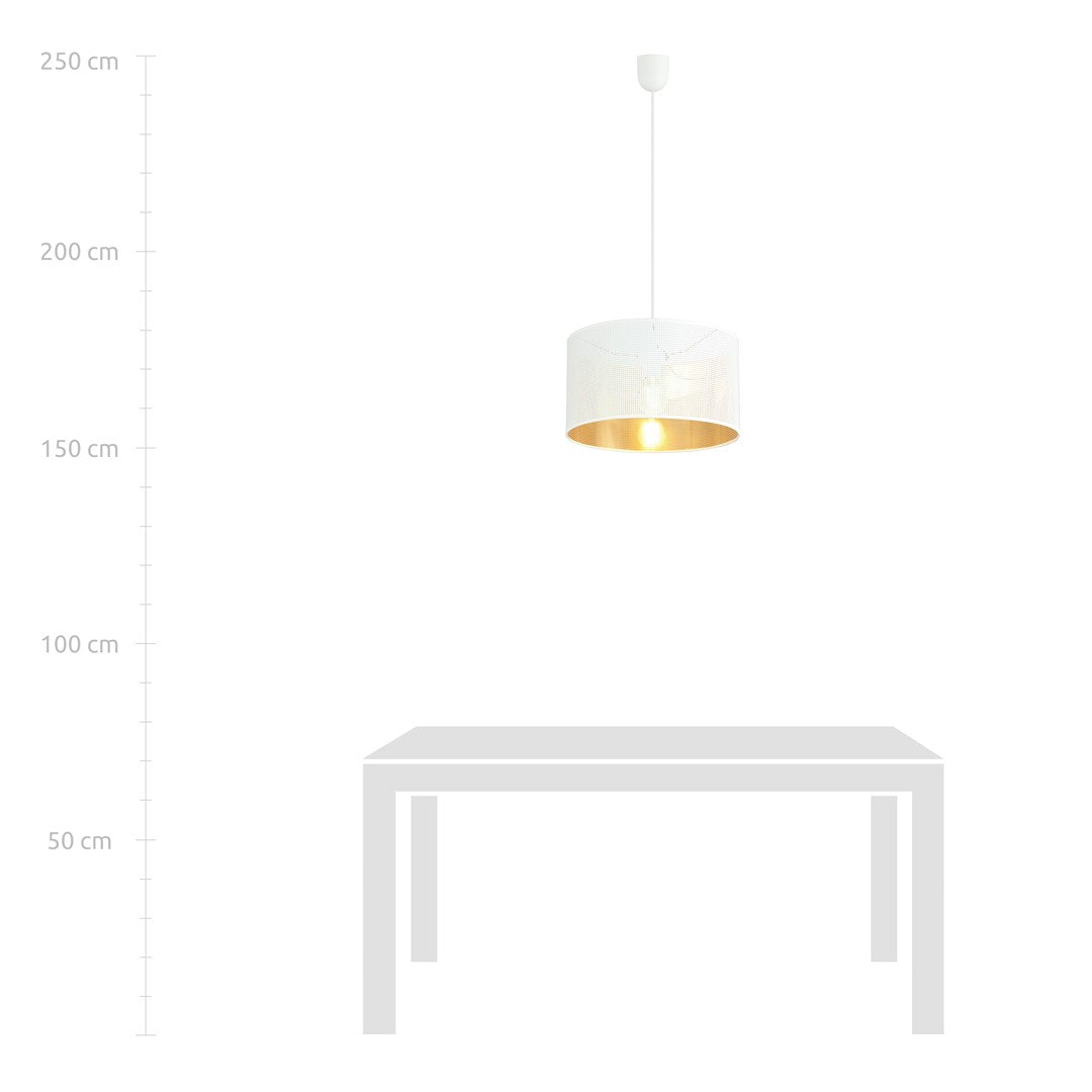 Aston 1 pendant light white/gold