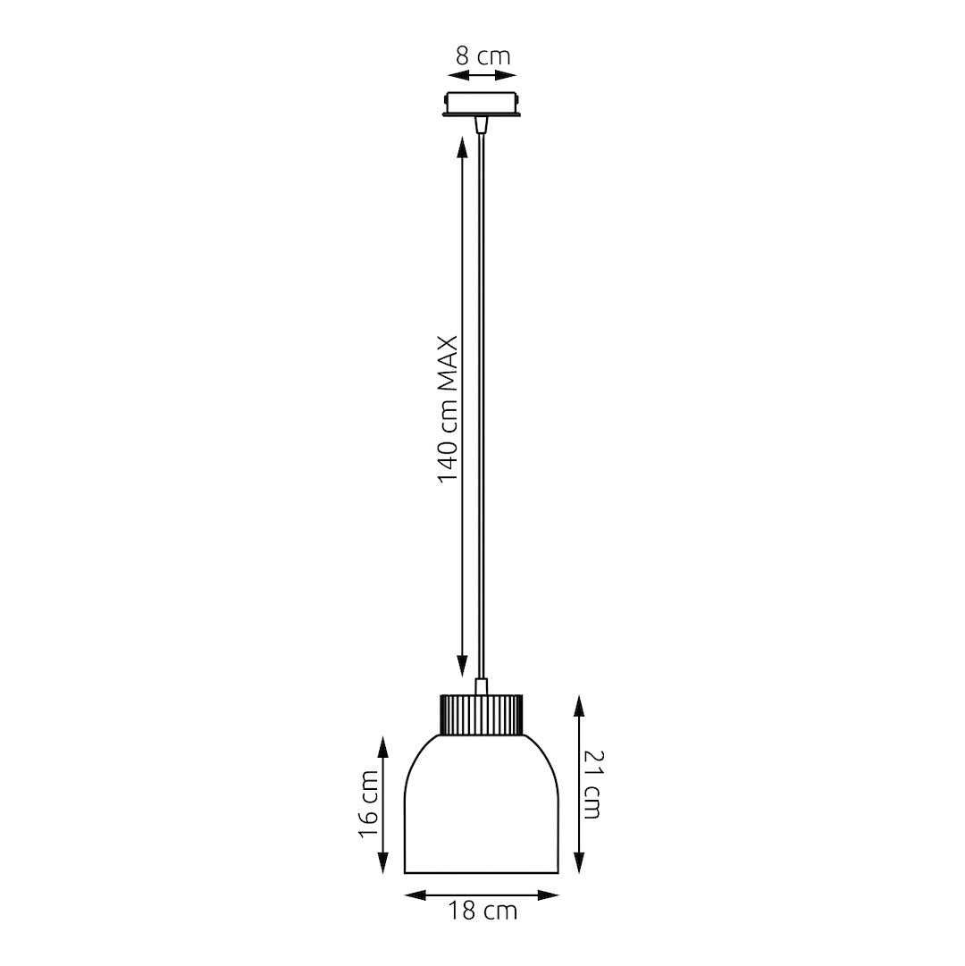 Vigo 1 pendant light white