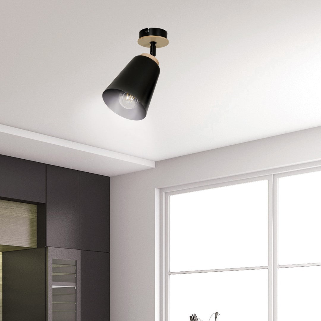 Atlas 1 ceiling spotlight black