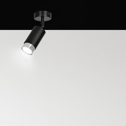 Hiro 1 ceiling spotlight black/chrome