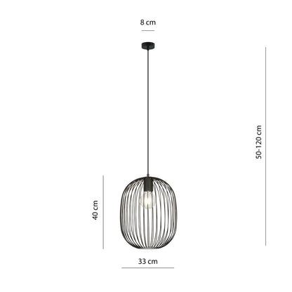 Onyx 1 pendant light black