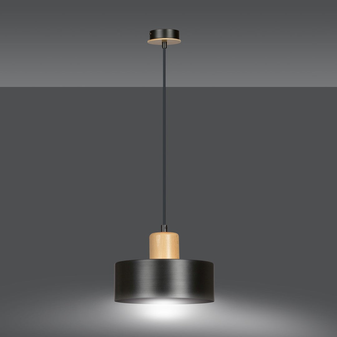 Torin 1 pendant light black