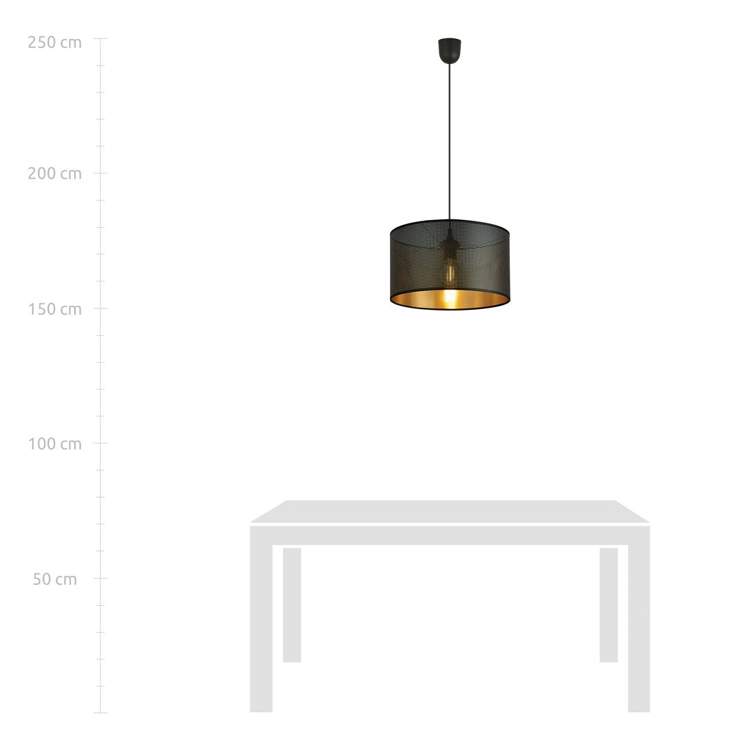 Aston 1 pendant light black/gold