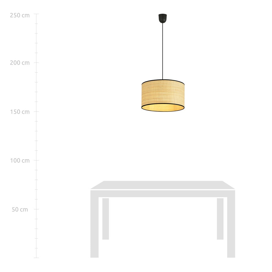 Aston 1 pendant light rattan