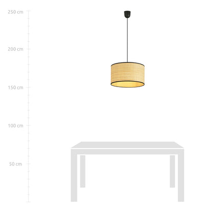 Aston 1 pendant light rattan