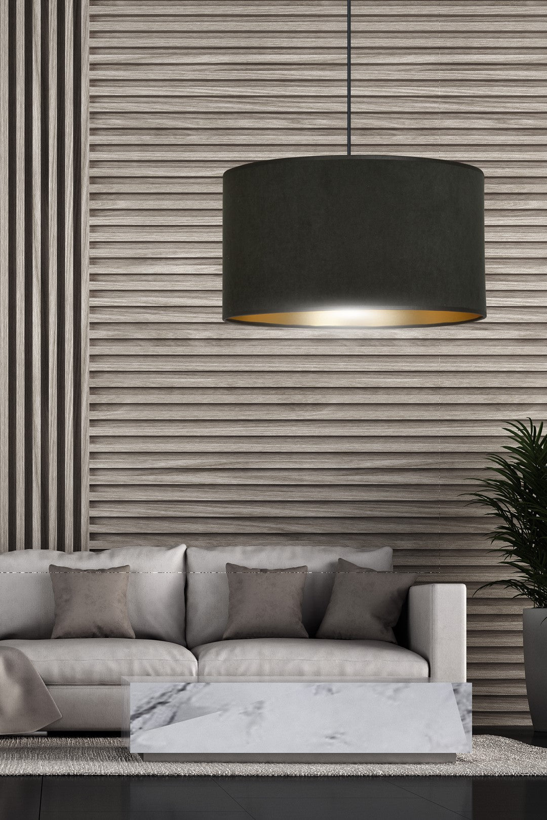 Hilde 1 pendant light black
