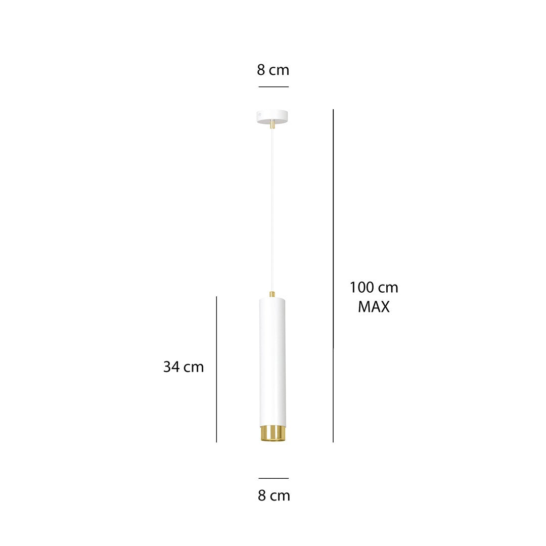 Kibo 1 pendant light white/gold
