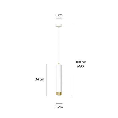 Kibo 1 pendant light white/gold