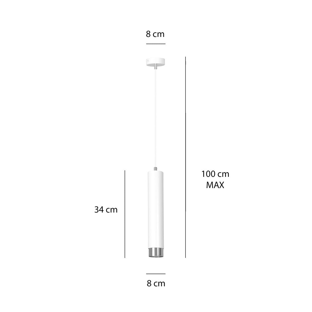 Kibo 1 pendant light white/chrome