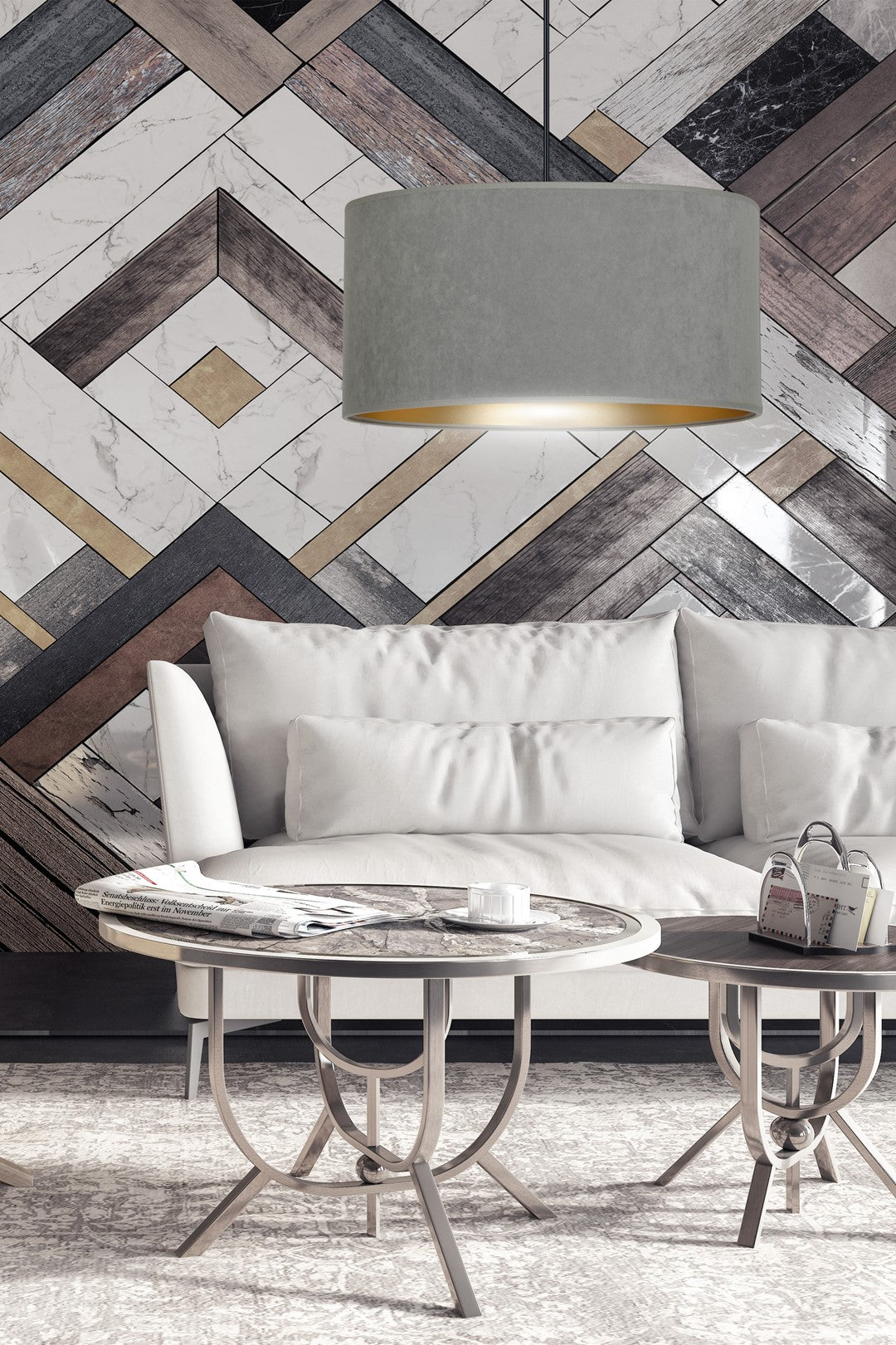Hilde 1 pendant light grey