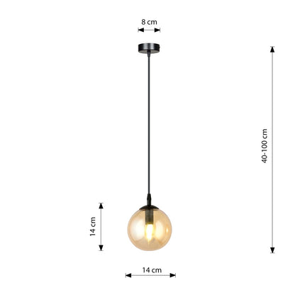 Cosmo 1 pendant light amber
